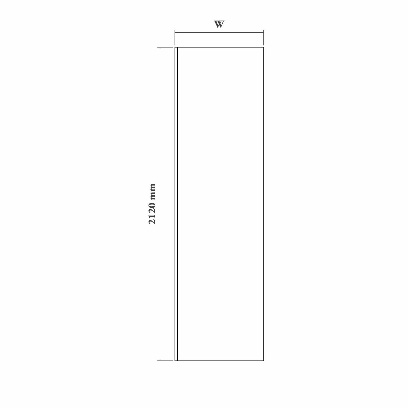 36mm Plain Tall End Panel - Image 3