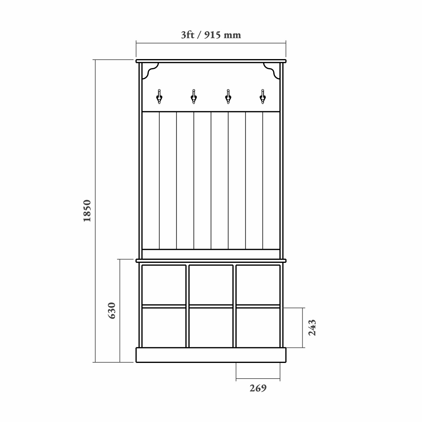 Personalised Boot Room Storage Bench - Image 7