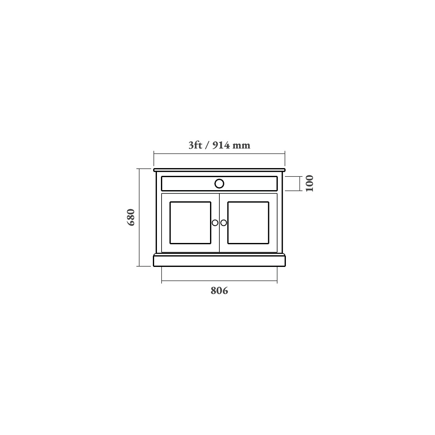 Painted Shaker TV Cabinet - Image 4