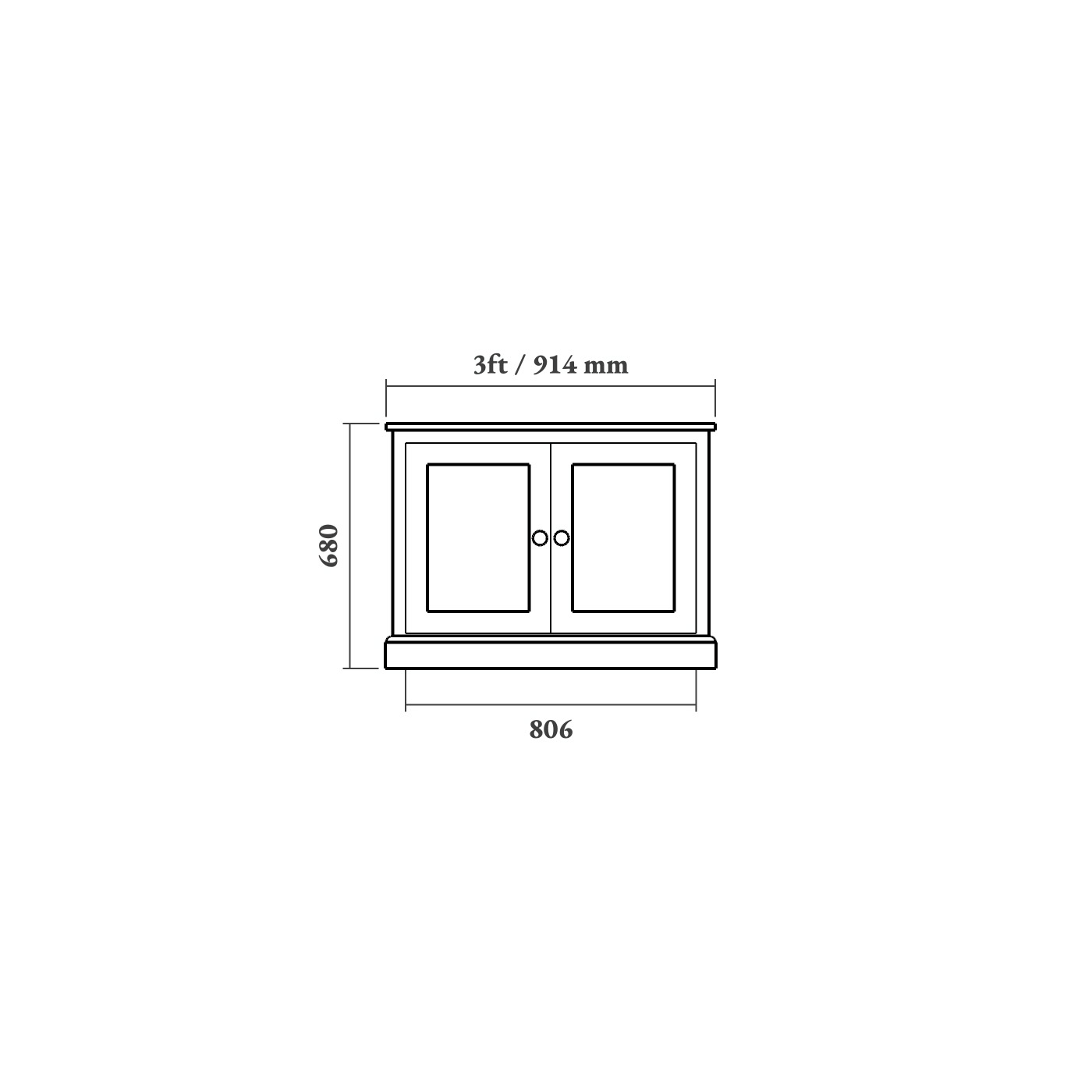 Traditional Shaker TV Cabinet - Image 4