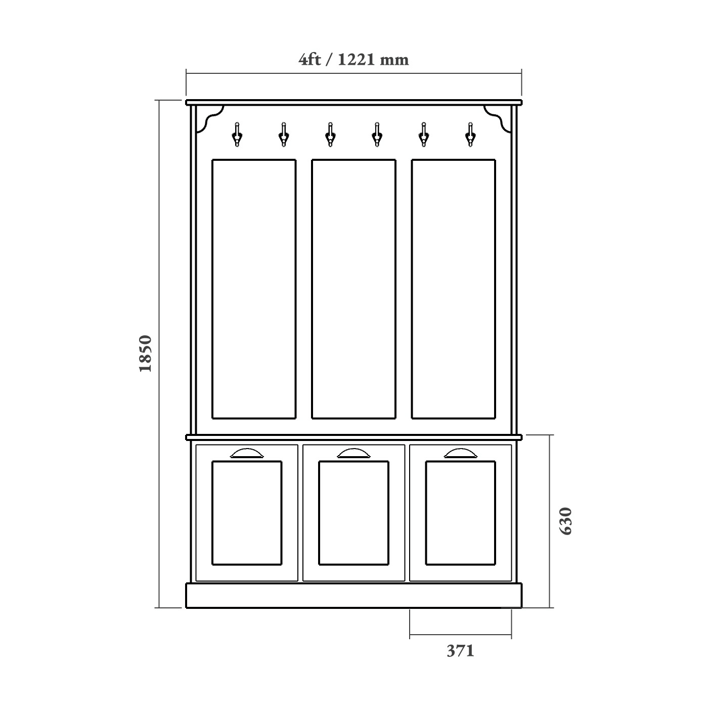 Boot Room Storage Bench with Drawers - Image 6
