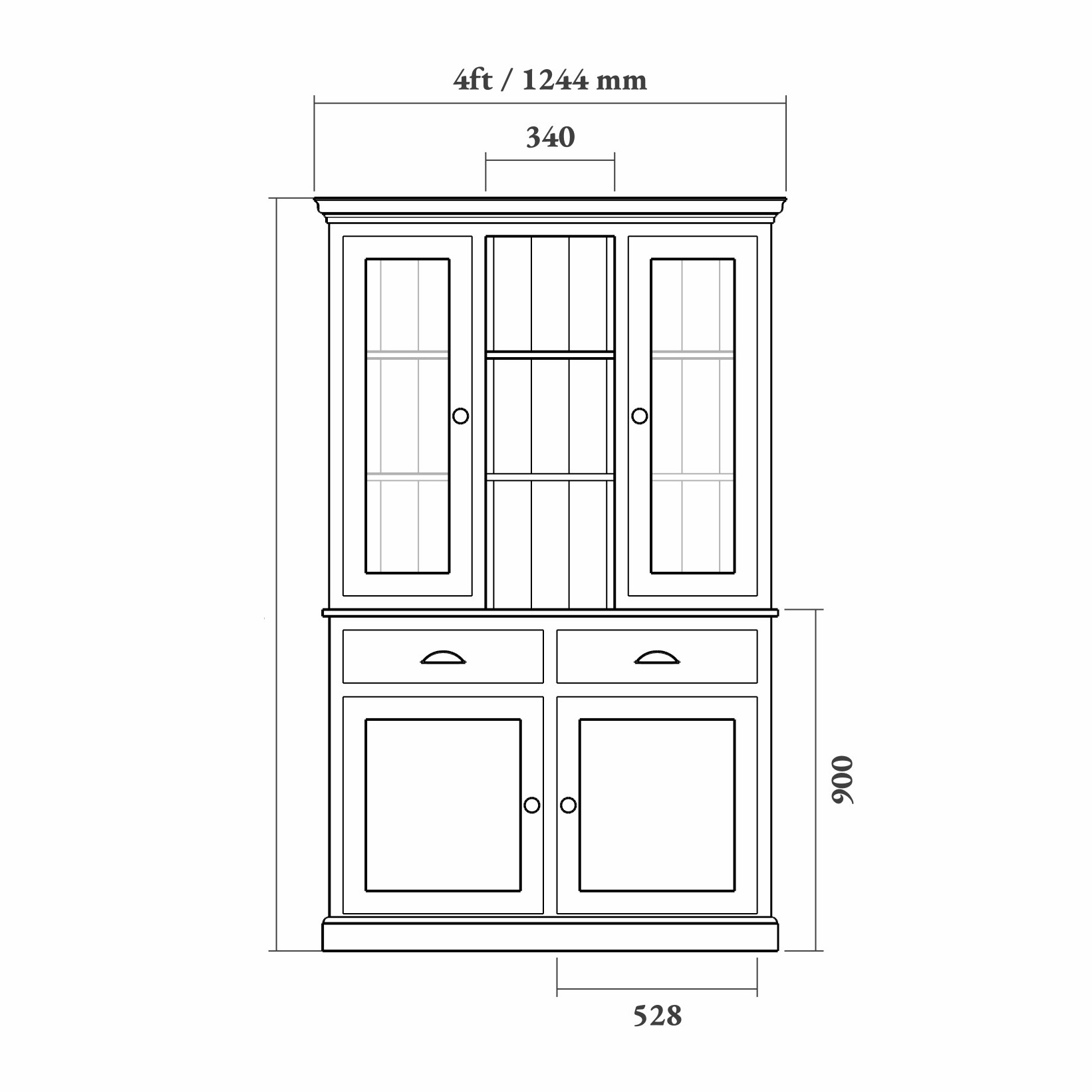 Grand Oxford Glazed Dresser - Image 9