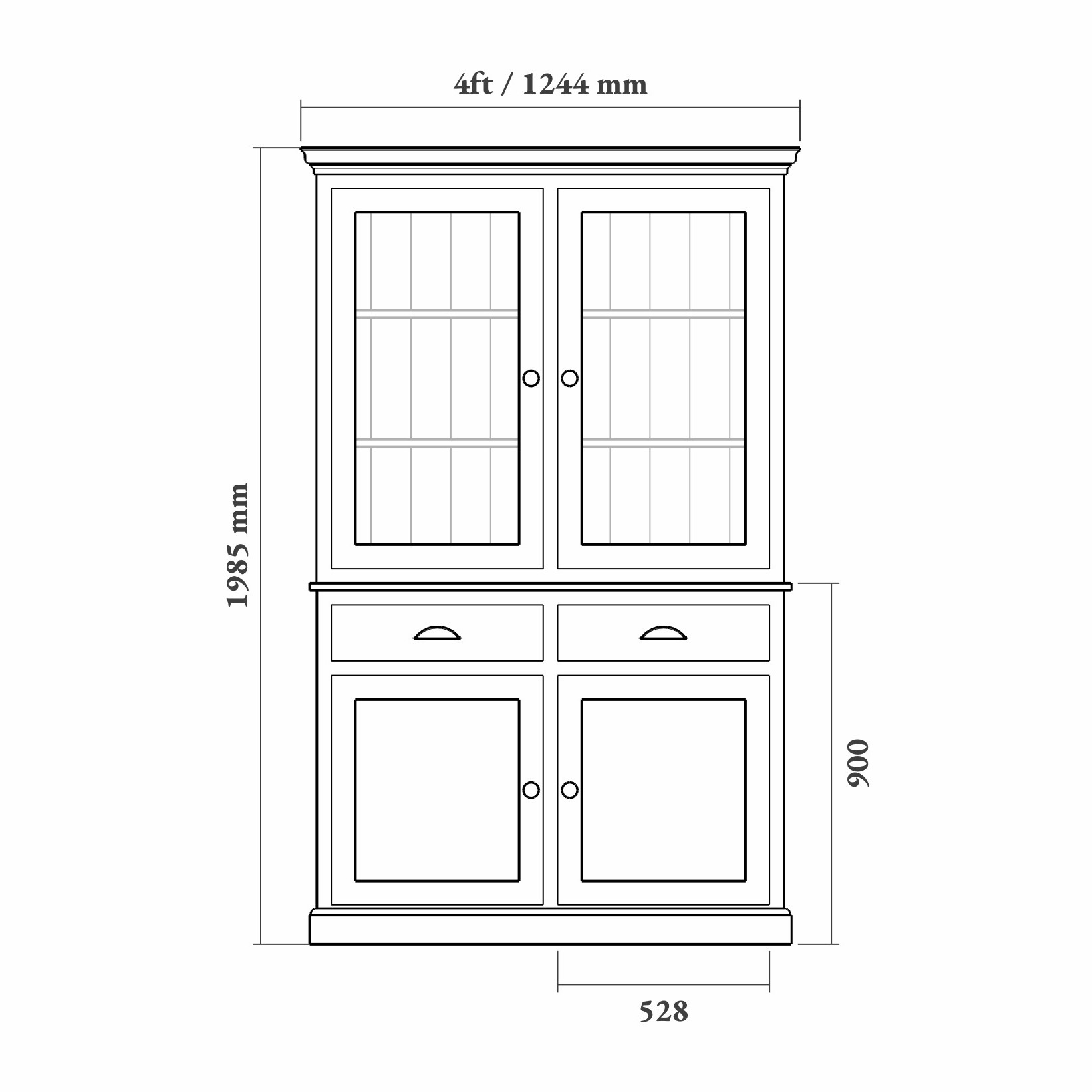 Oxford Glazed Dresser - Image 3