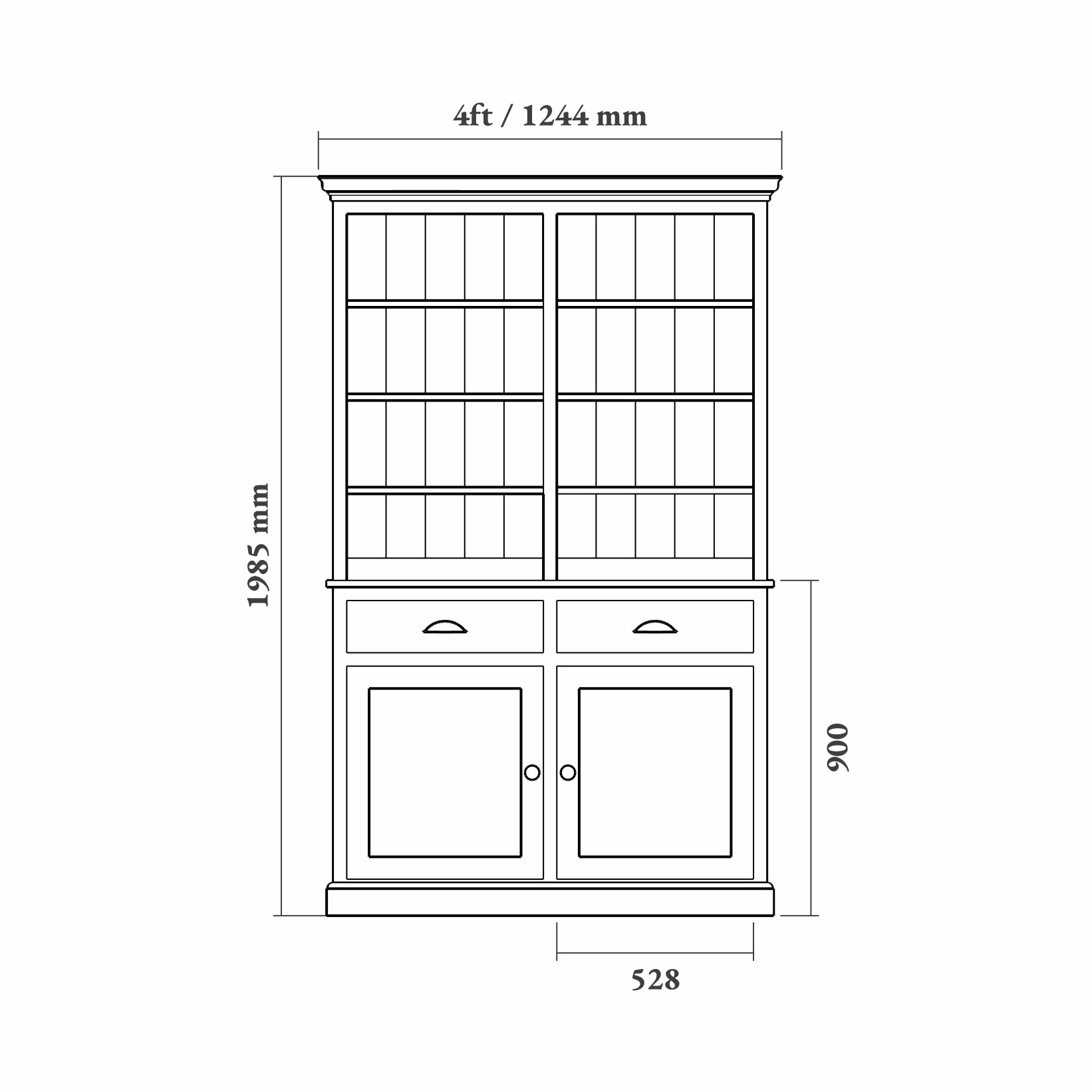 Shaker Bookcase Dresser - Image 3