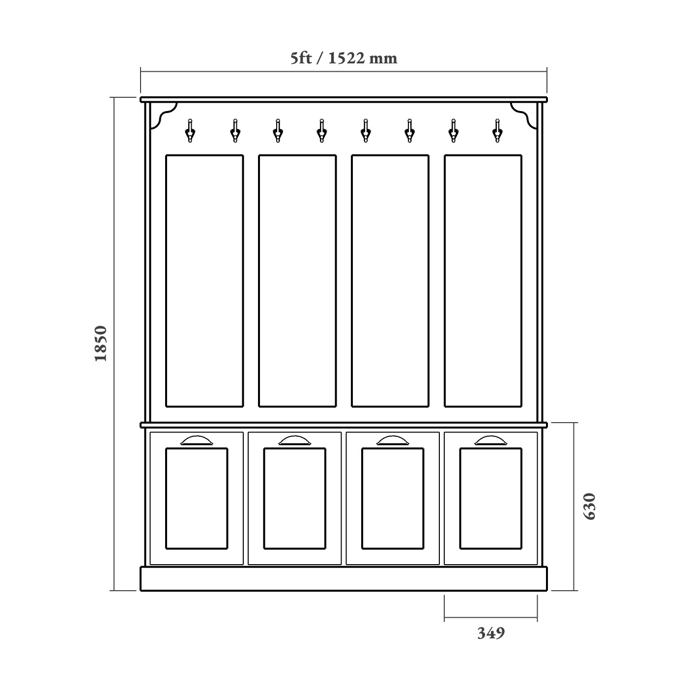 Boot Room Storage Bench with Drawers - Image 7