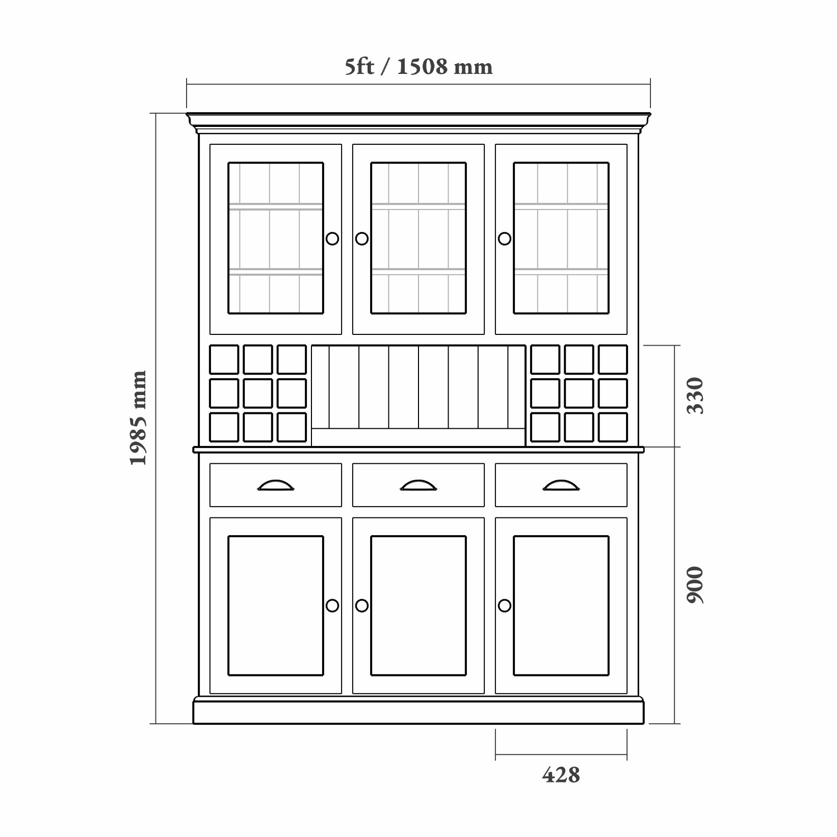 Glazed Wine Dresser - Image 9