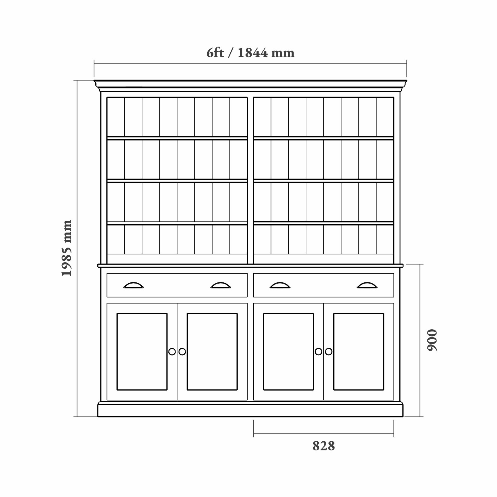 Shaker Bookcase Dresser - Image 5