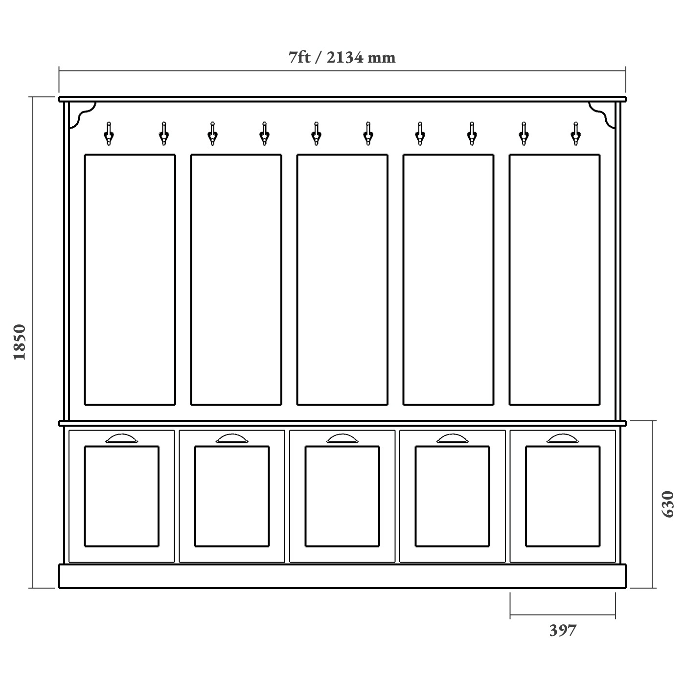 Boot Room Storage Bench with Drawers - Image 9