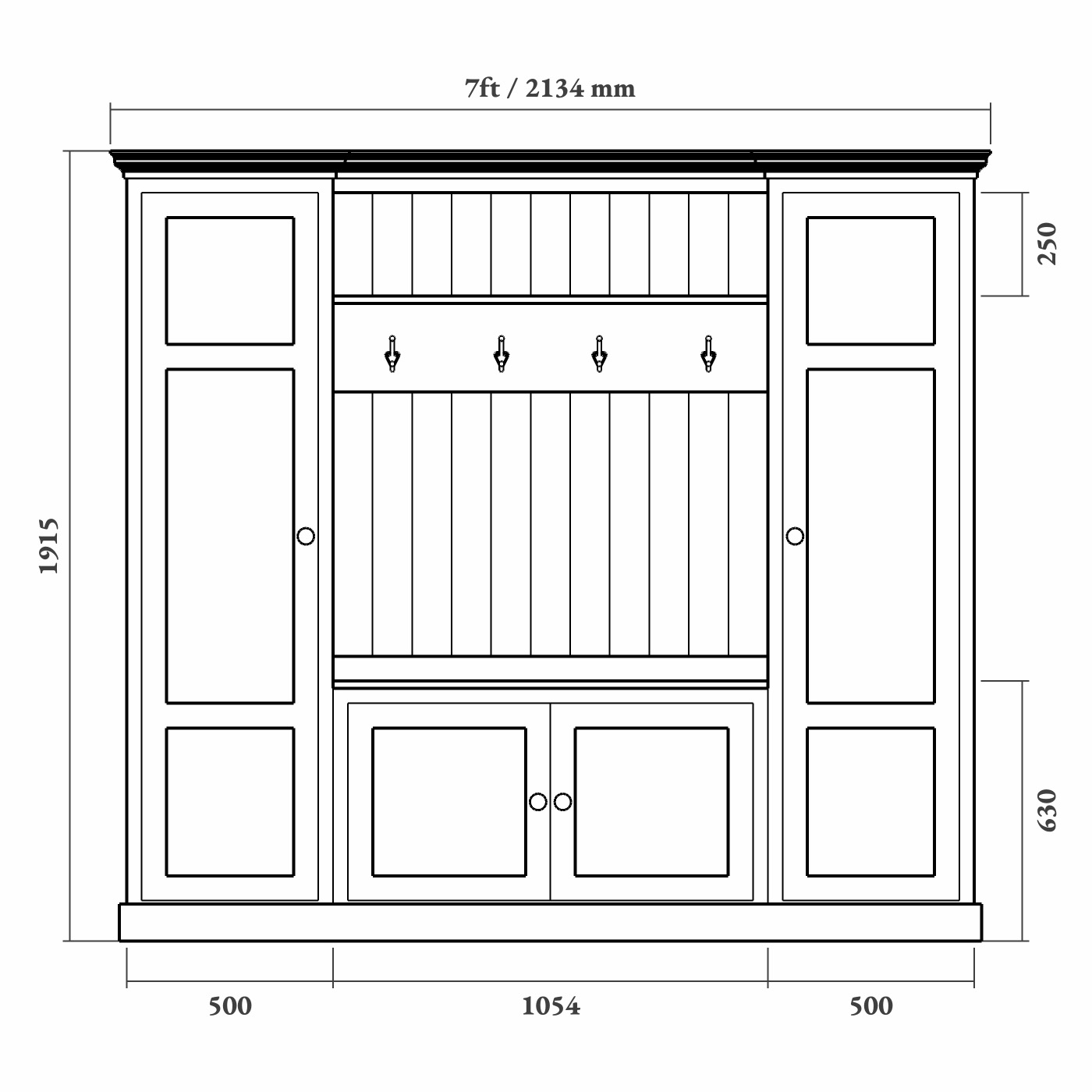Country Boot Room Bench - Image 3
