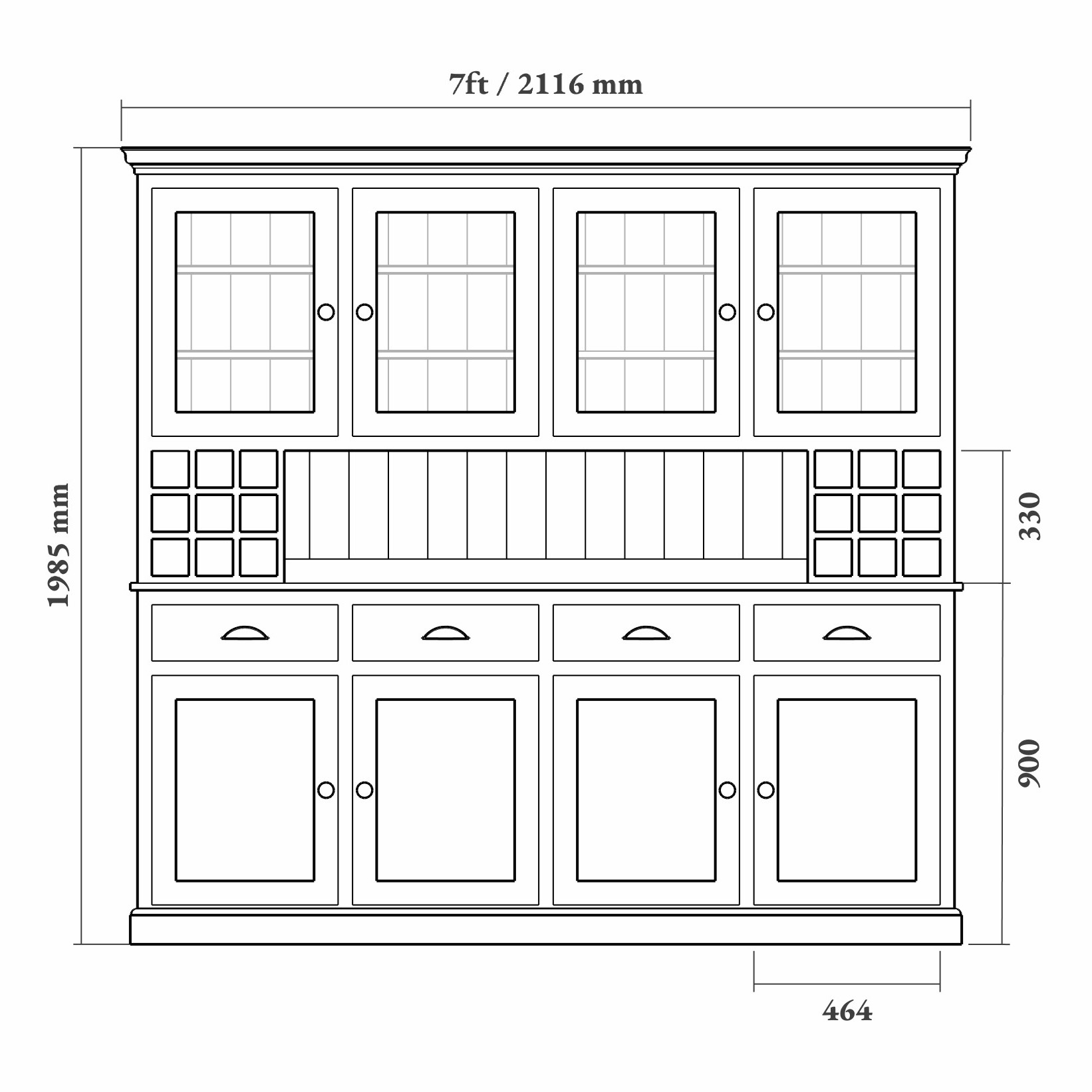 Glazed Wine Dresser - Image 11