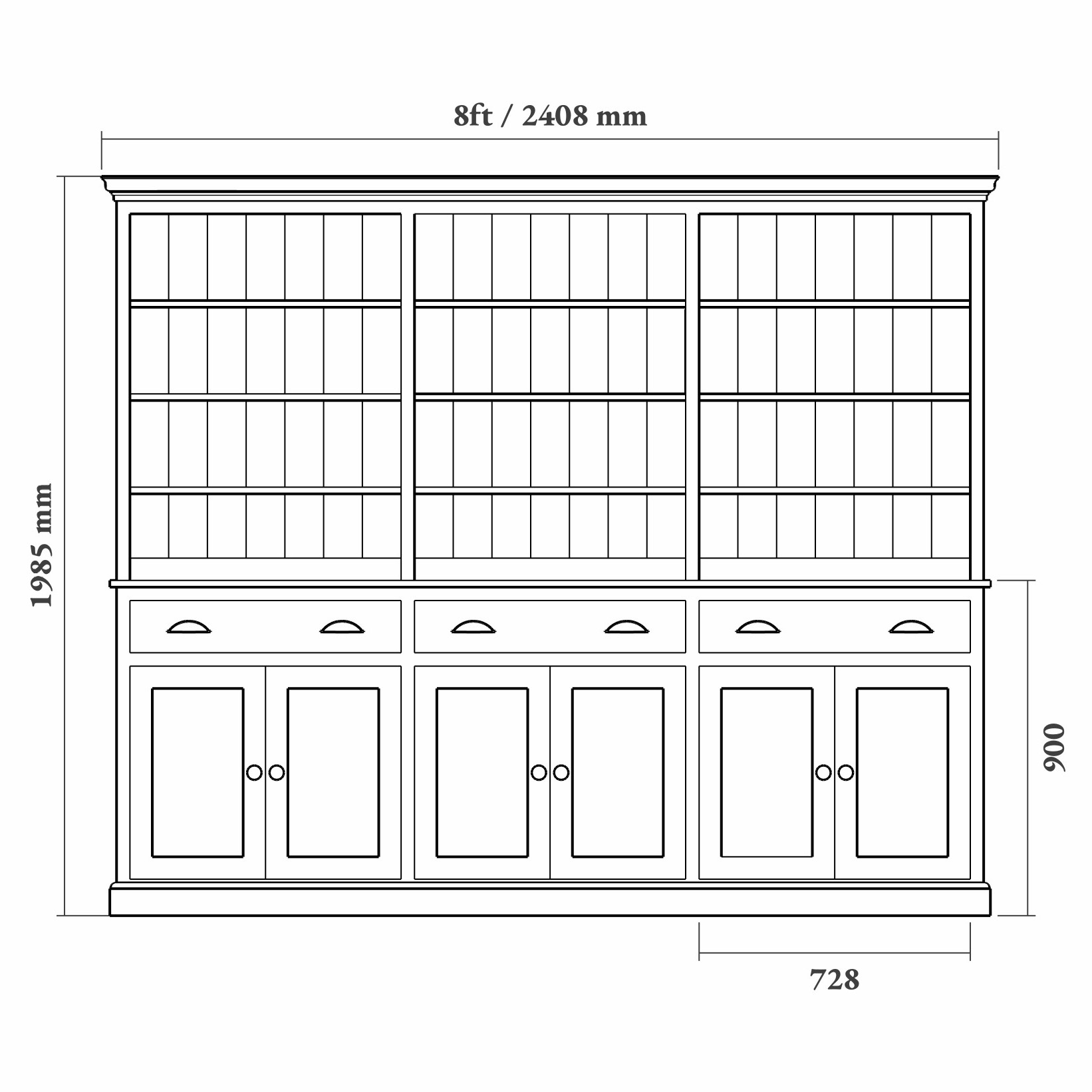 Shaker Bookcase Dresser - Image 7