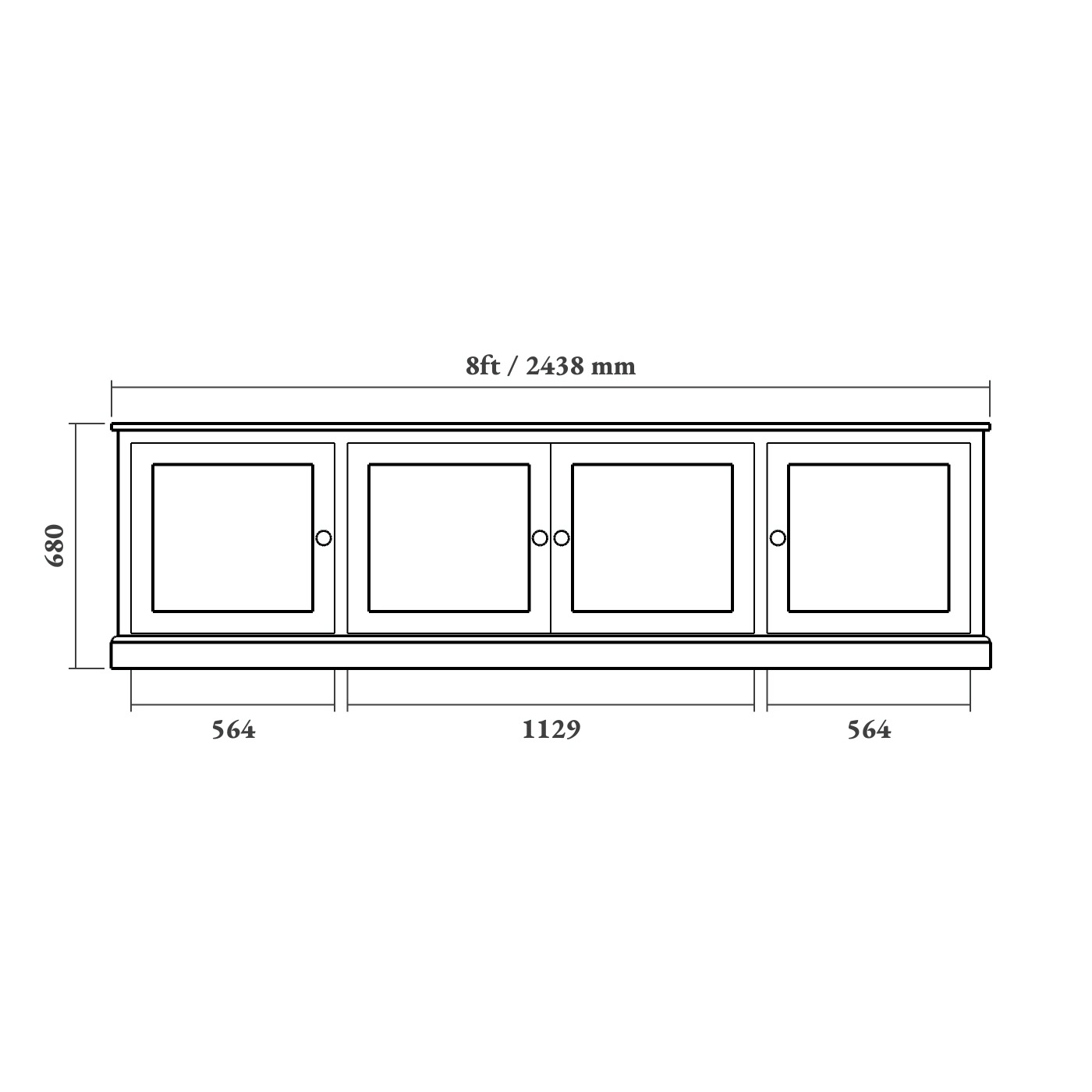 Traditional Shaker TV Cabinet - Image 9