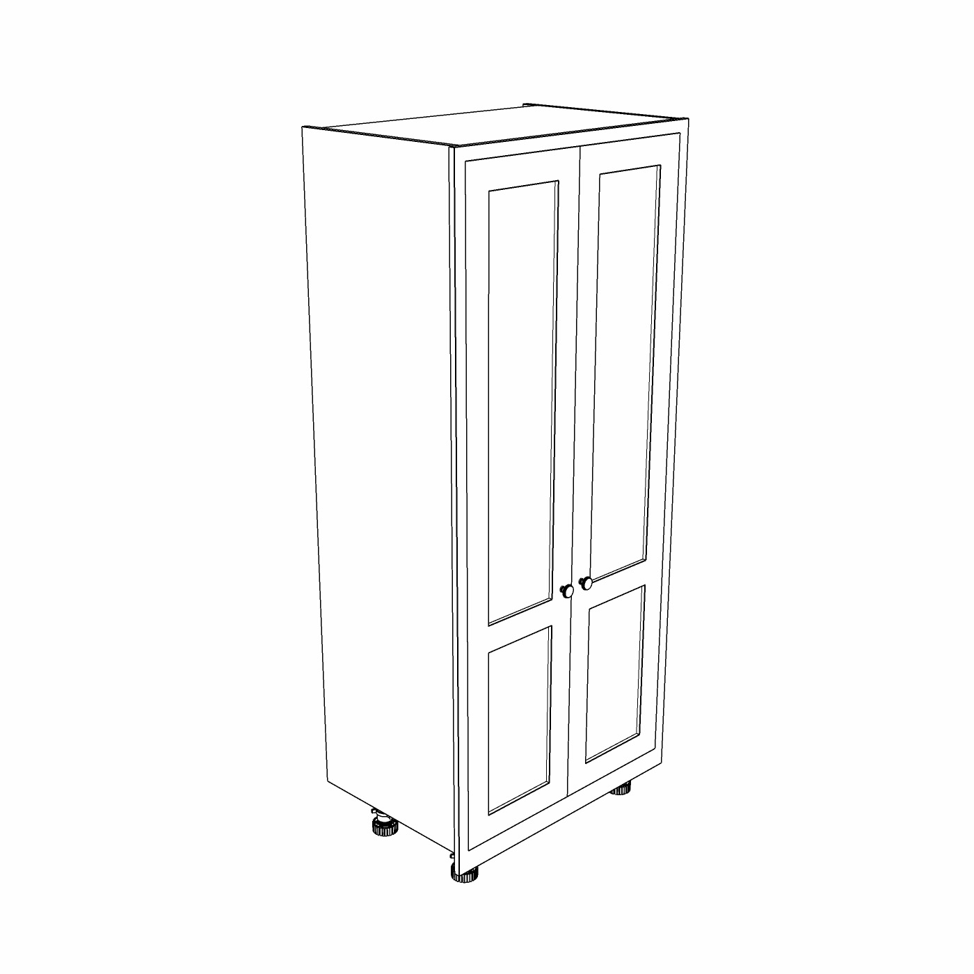 Double Larder Cabinet - Shelved - Image 2