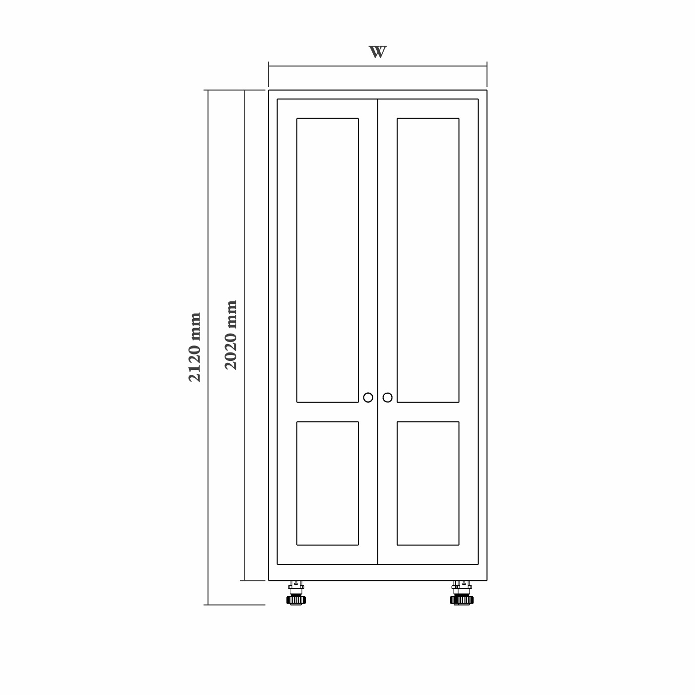 Double Larder Cabinet - Shelved - Image 3