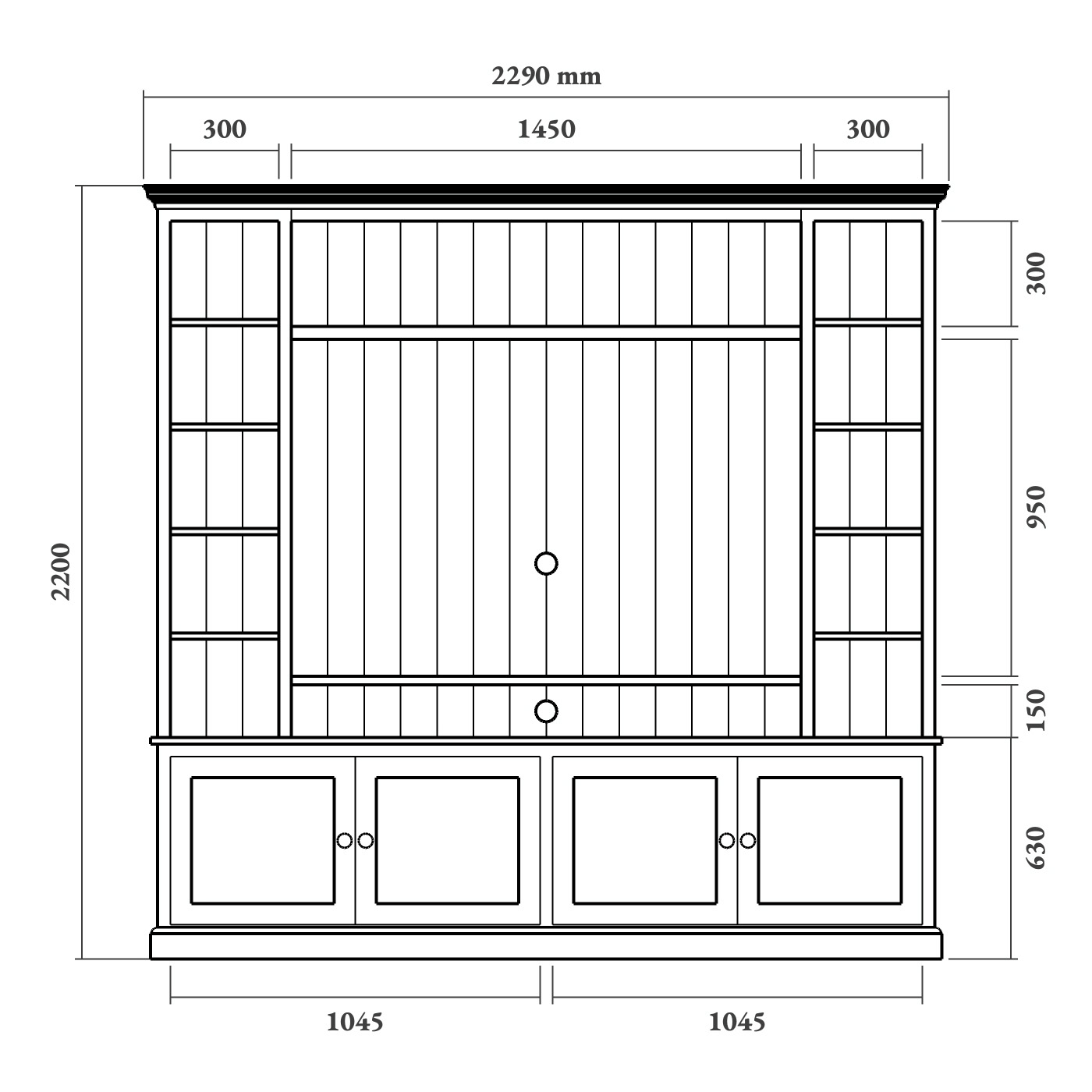TV & Media Storage Unit Willis & Stone Willis & Stone
