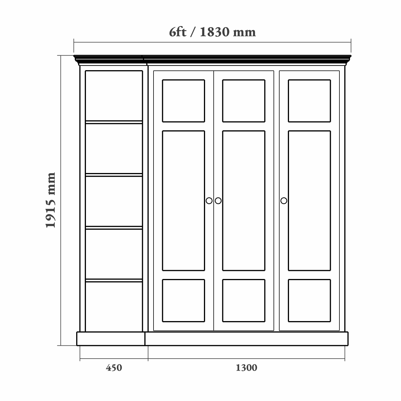 Triple Door Boot Room Wardrobe Willis & Stone Willis & Stone