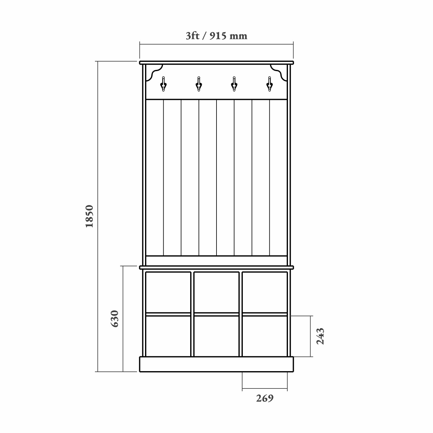 Boot Room Storage Bench - Image 6