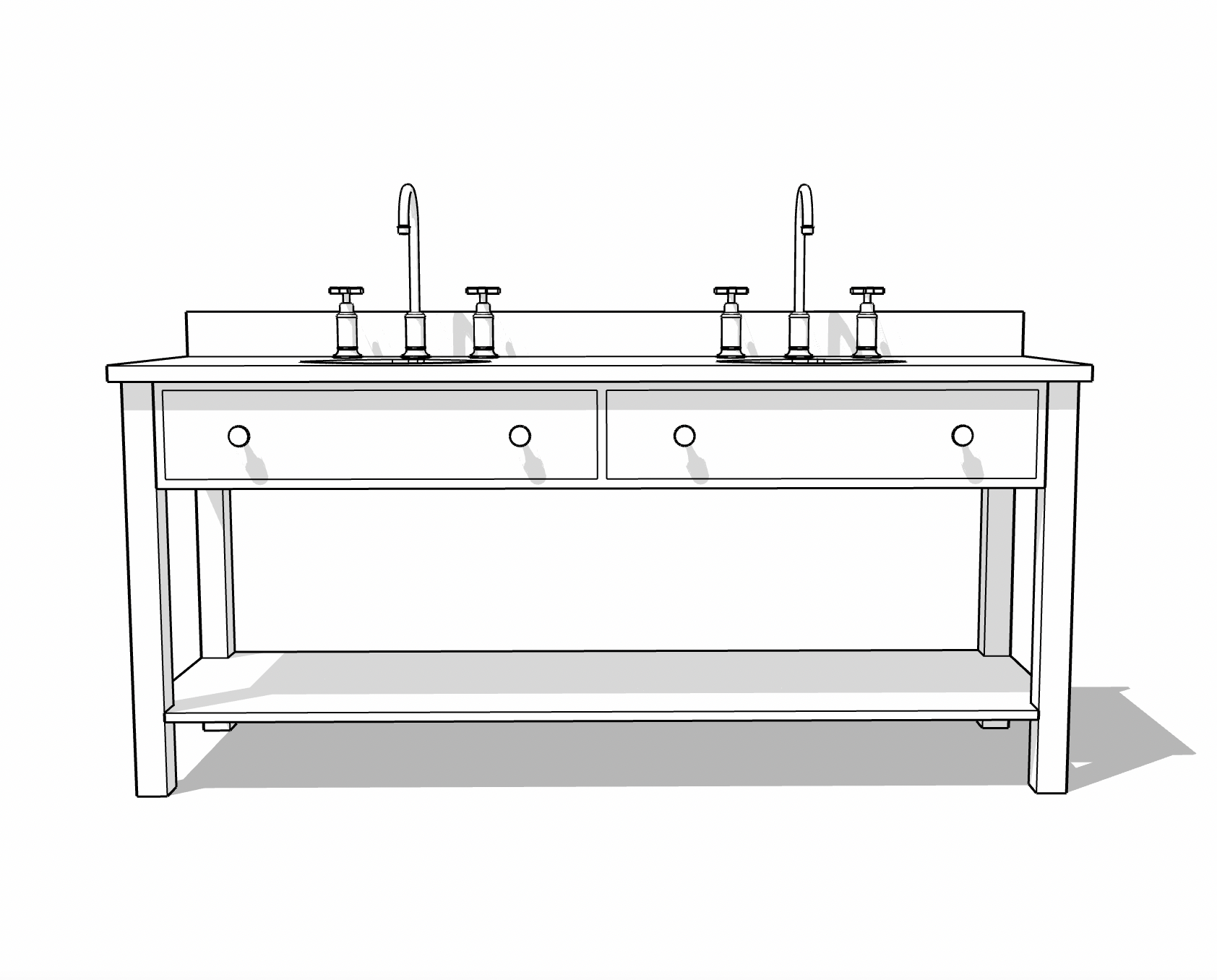 Contemporary Vanity Unit - Image 4
