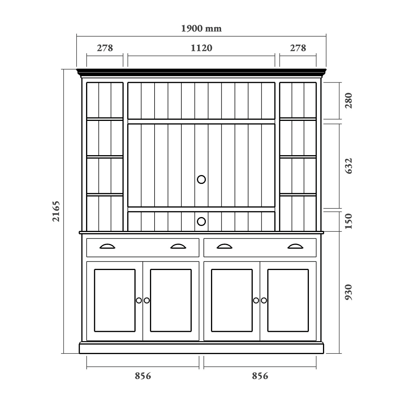 TV & Media Storage Unit - Drawers - Image 5