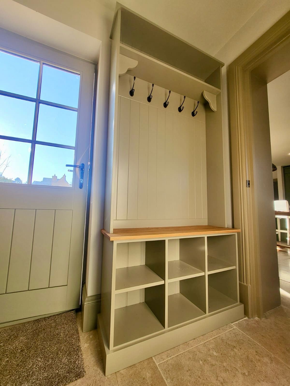 Boot Room Storage Bench w/ Shelf Willis & Stone Willis & Stone